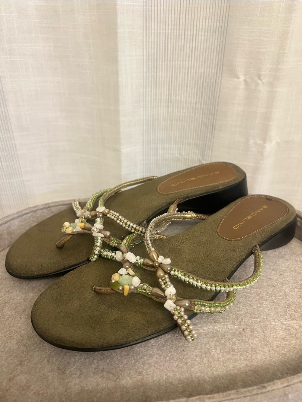 Beaded/Jeweled sandals! Beading is absolutely gorgeous and shoes are comfortable